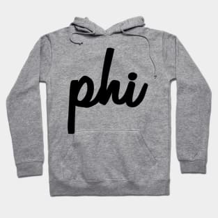 Phi Black Script Hoodie